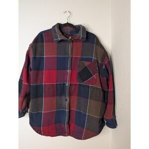 Timberland Women Heavy Plaid Flannel Shacket Cottagecore M